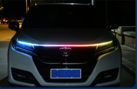 Car hood strip lights